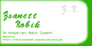 zsanett nobik business card